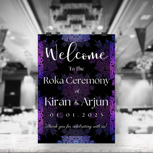 Galaxy Mandala Welcome Sign (Printable)